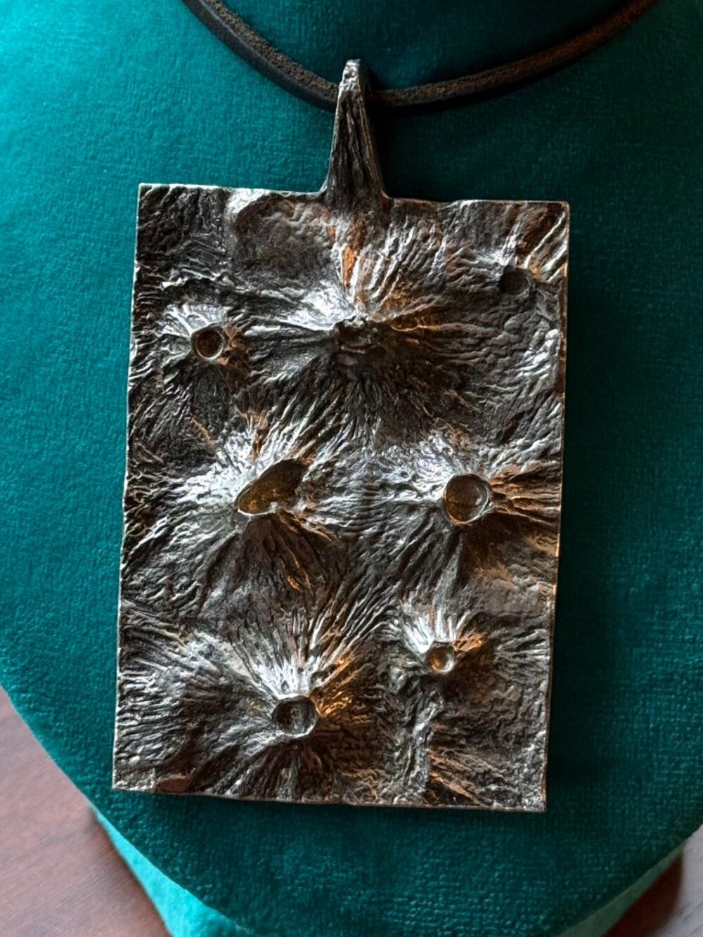 Poul Warmind 1960s Denmark Brutalist Pewter Pendant Very Rare Fine Art Vintage